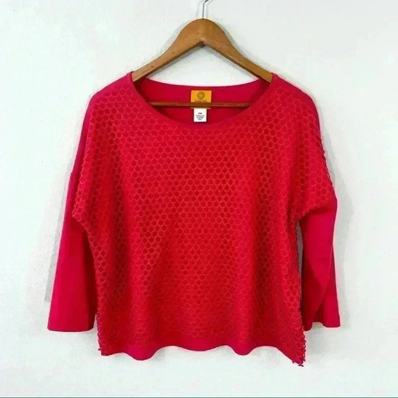 Ruby Rd. Tops - Ruby Rd petite red-orange top